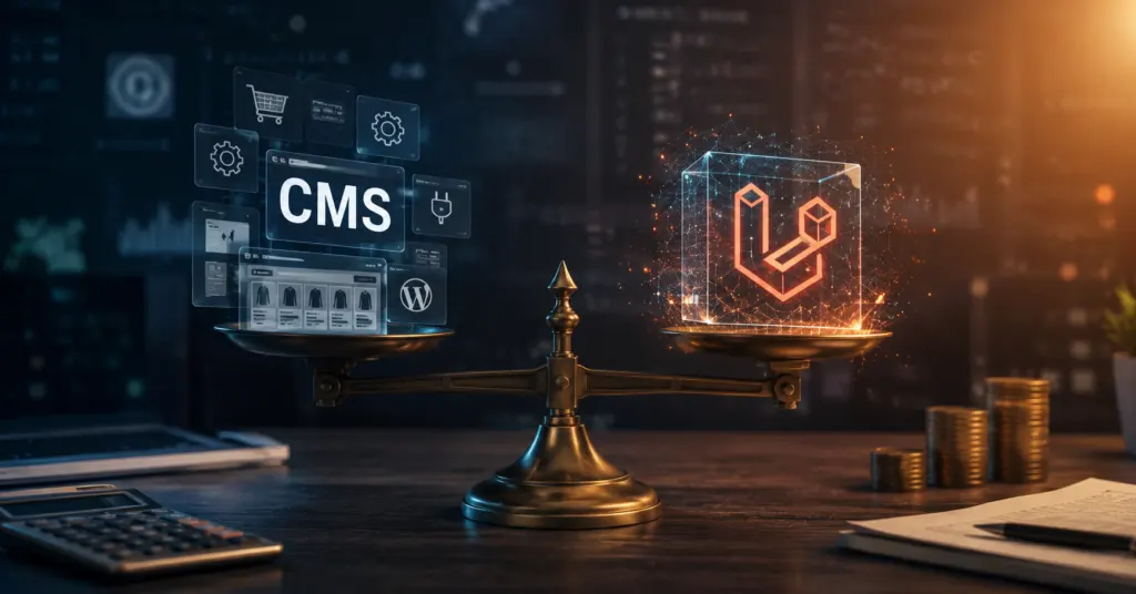 Laravel для eCommerce в 2026: когда фреймворк выигрывает у CMS по TCO